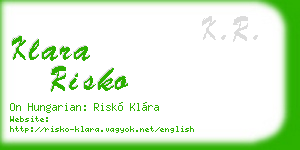 klara risko business card