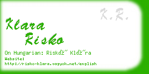 klara risko business card